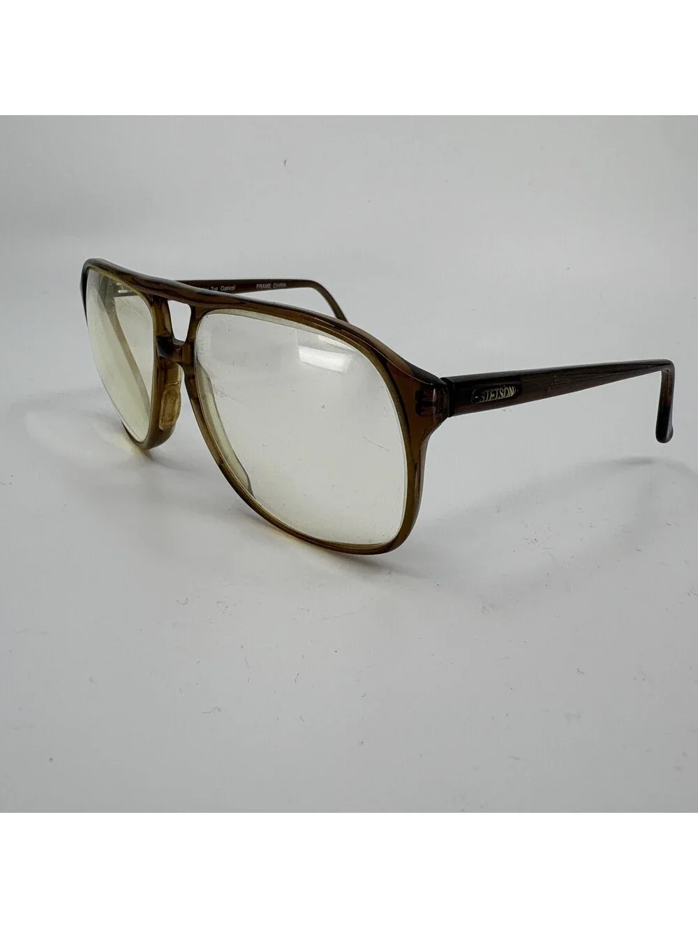 Stetson 39N Brown Hue Eyeglasses Frame Only 58-16 145mm China Vintage